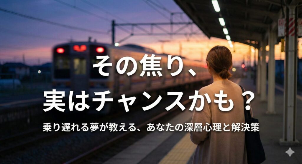 電車の夢占いは不安のサイン？乗り遅れる夢の意味と、心を軽くする3つのステップ