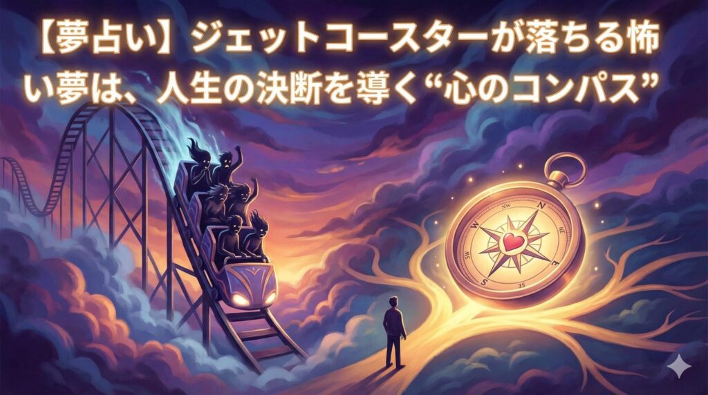 【夢占い】ジェットコースターが落ちる怖い夢は、人生の決断を導く“心のコンパス”