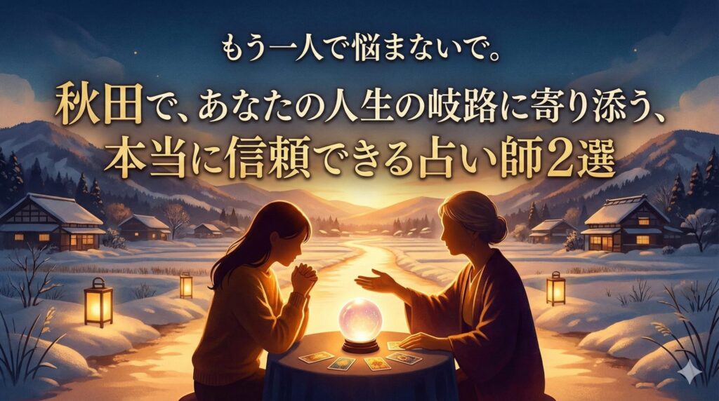もう一人で悩まないで。秋田で、あなたの人生の岐路に寄り添う、本当に信頼できる占い師2選