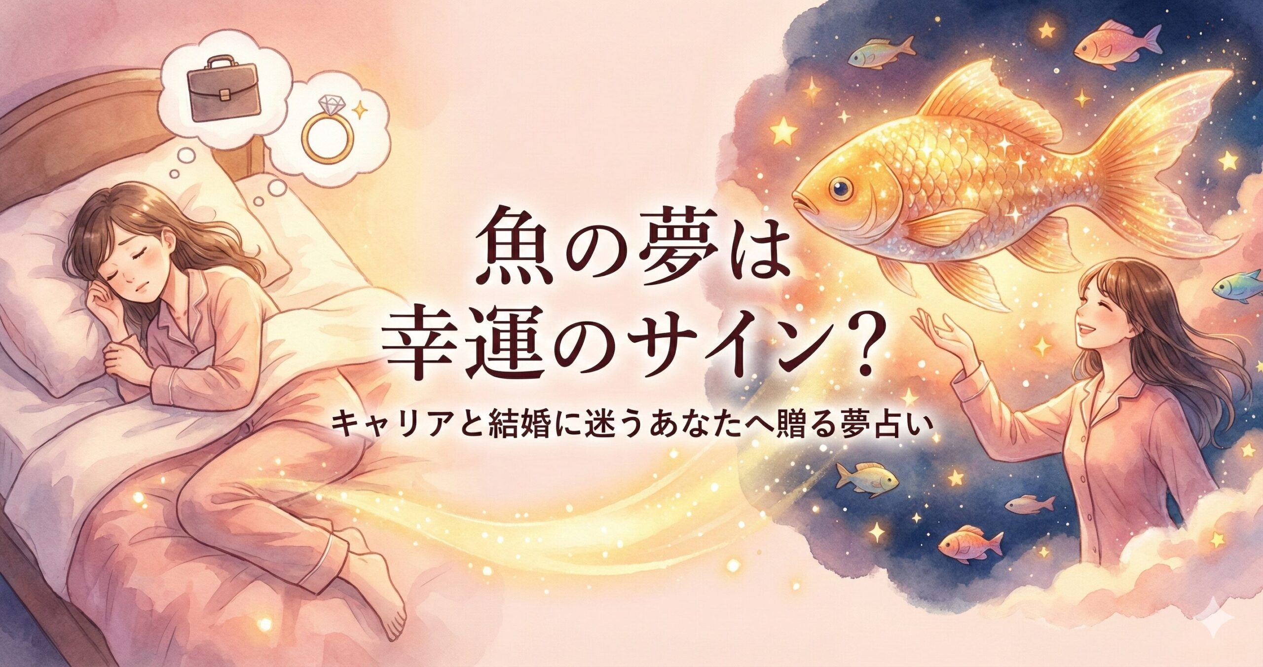 魚の夢は幸運のサイン？キャリアと結婚に迷うあなたへ贈る夢占い