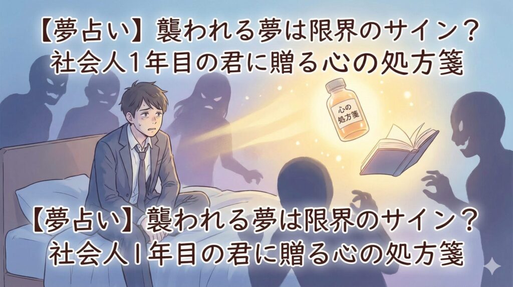 【夢占い】襲われる夢は限界のサイン？社会人1年目の君に贈る心の処方箋