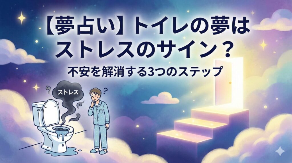 【夢占い】トイレの夢はストレスのサイン？不安を解消する3つのステップ