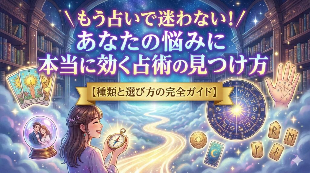 もう占いで迷わない！あなたの悩みに本当に効く占術の見つけ方【種類と選び方の完全ガイド】