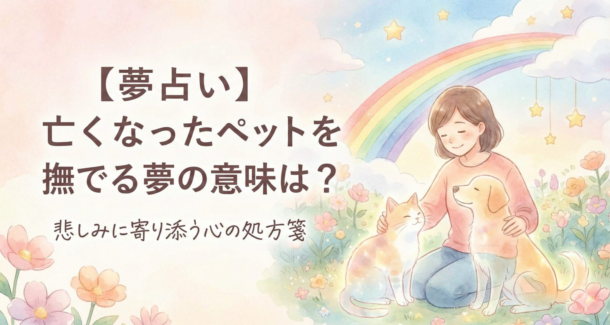 【夢占い】亡くなったペットを撫でる夢の意味は？悲しみに寄り添う心の処方箋