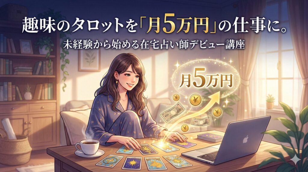 趣味のタロットを「月5万円」の仕事に。未経験から始める在宅占い師デビュー講座