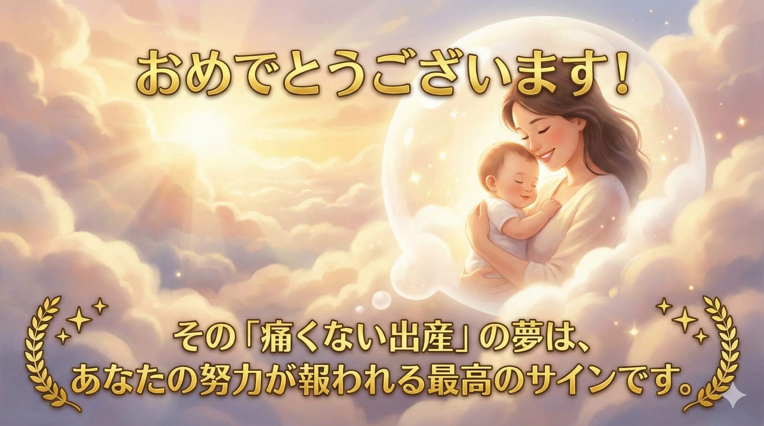 おめでとうございます。その「痛くない出産」の夢は、あなたの努力が報われる最高のサインです。