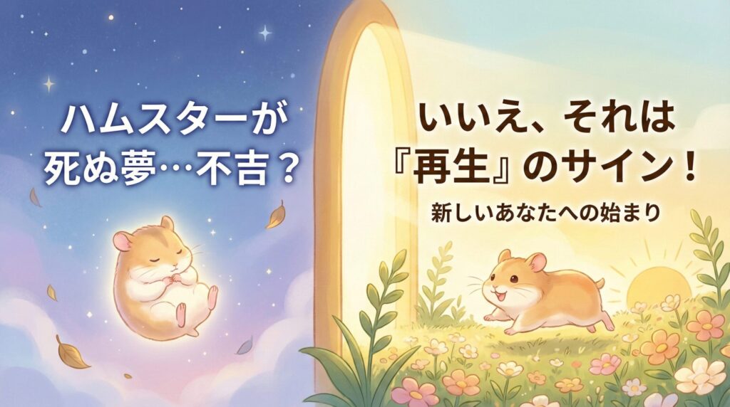 ハムスターが死ぬ夢は不吉？いいえ、それは新しいあなたへの「再生」のサインです