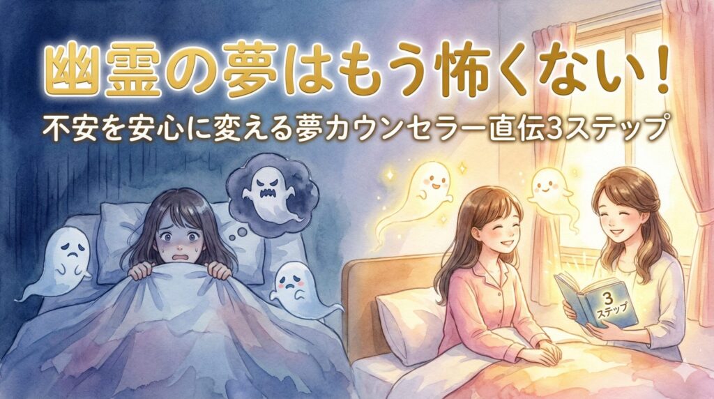 幽霊の夢はもう怖くない！不安を安心に変える夢カウンセラー直伝3ステップ