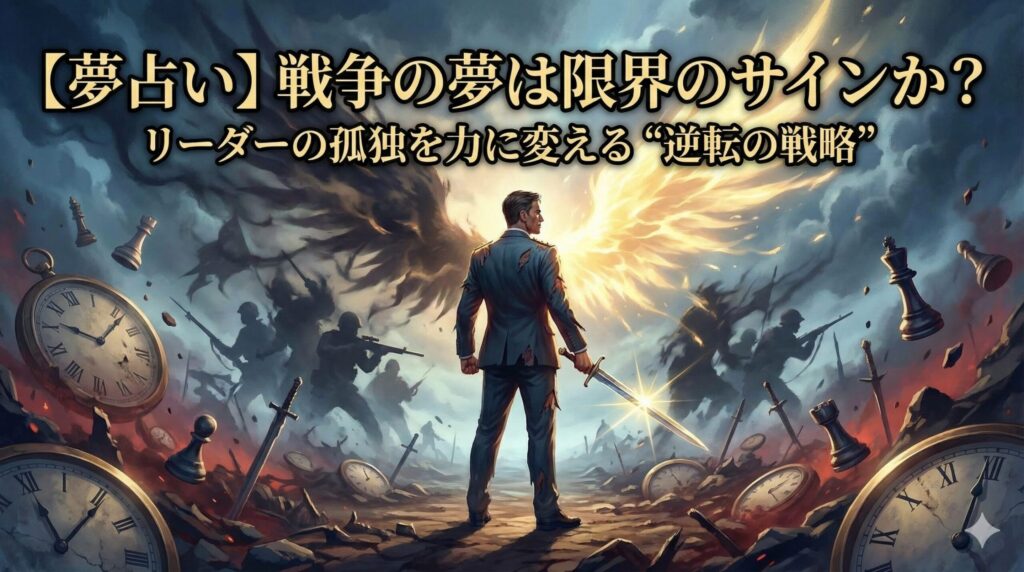 【夢占い】戦争の夢は限界のサインか？リーダーの孤独を力に変える“逆転の戦略”