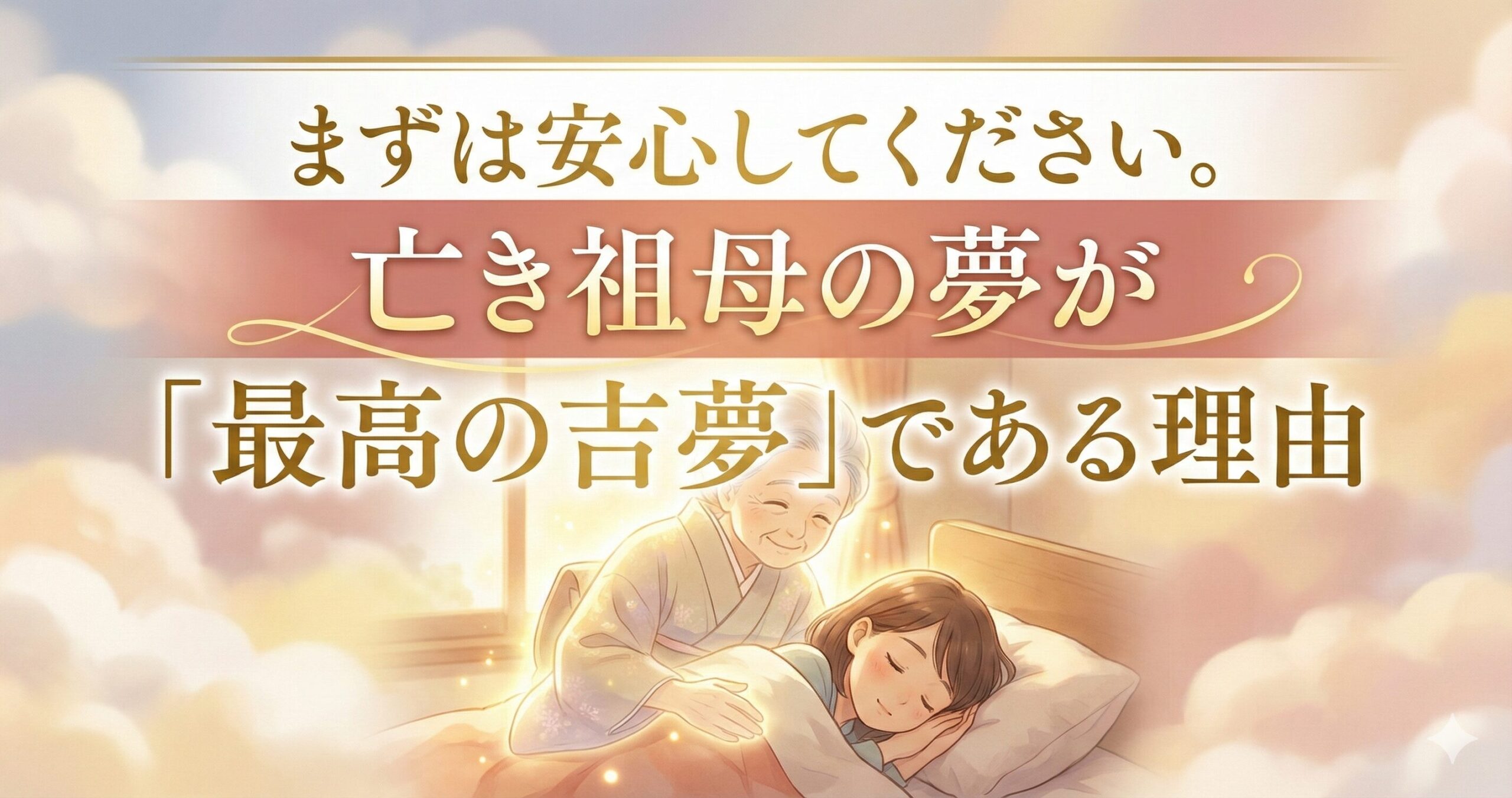 まずは安心してください。亡き祖母の夢が「最高の吉夢」である理由
