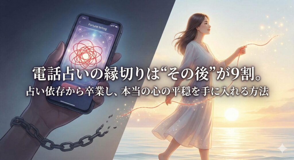 電話占いの縁切りは“その後”が9割。占い依存から卒業し、本当の心の平穏を手に入れる方法
