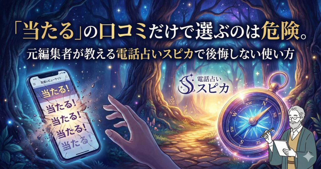 「当たる」の口コミだけで選ぶのは危険。元編集者が教える電話占いスピカで後悔しない使い方