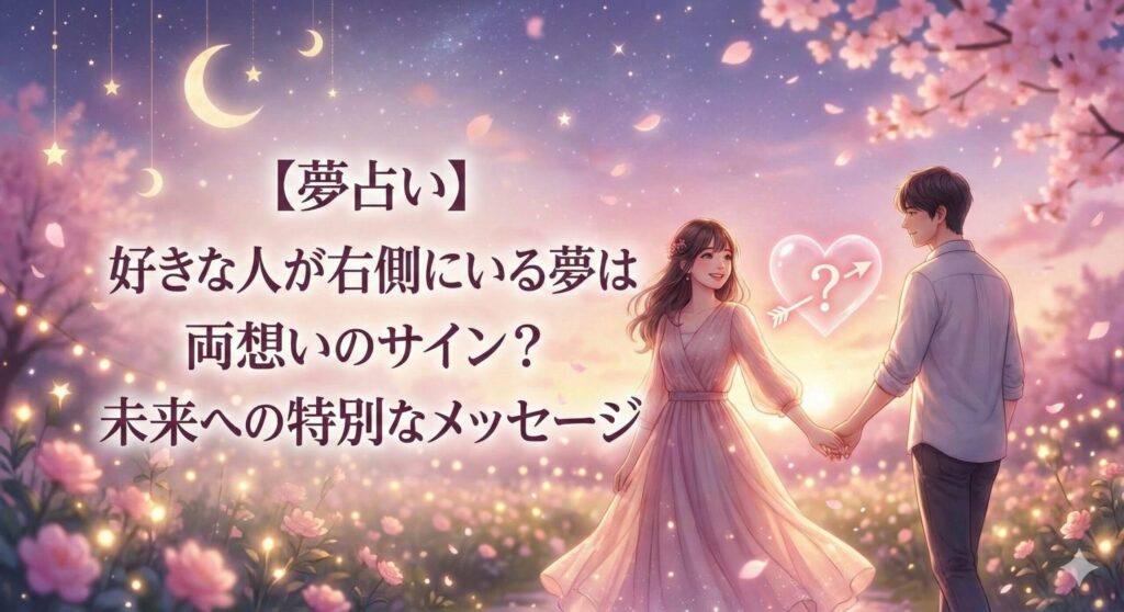 【夢占い】好きな人が右側にいる夢は両想いのサイン？未来への特別なメッセージ
