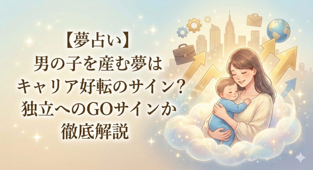 【夢占い】男の子を産む夢はキャリア好転のサイン？独立へのGOサインか徹底解説