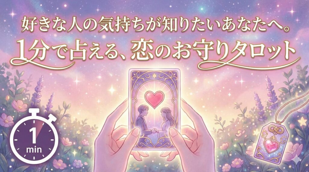 好きな人の気持ちが知りたいあなたへ。1分で占える、恋のお守りタロット