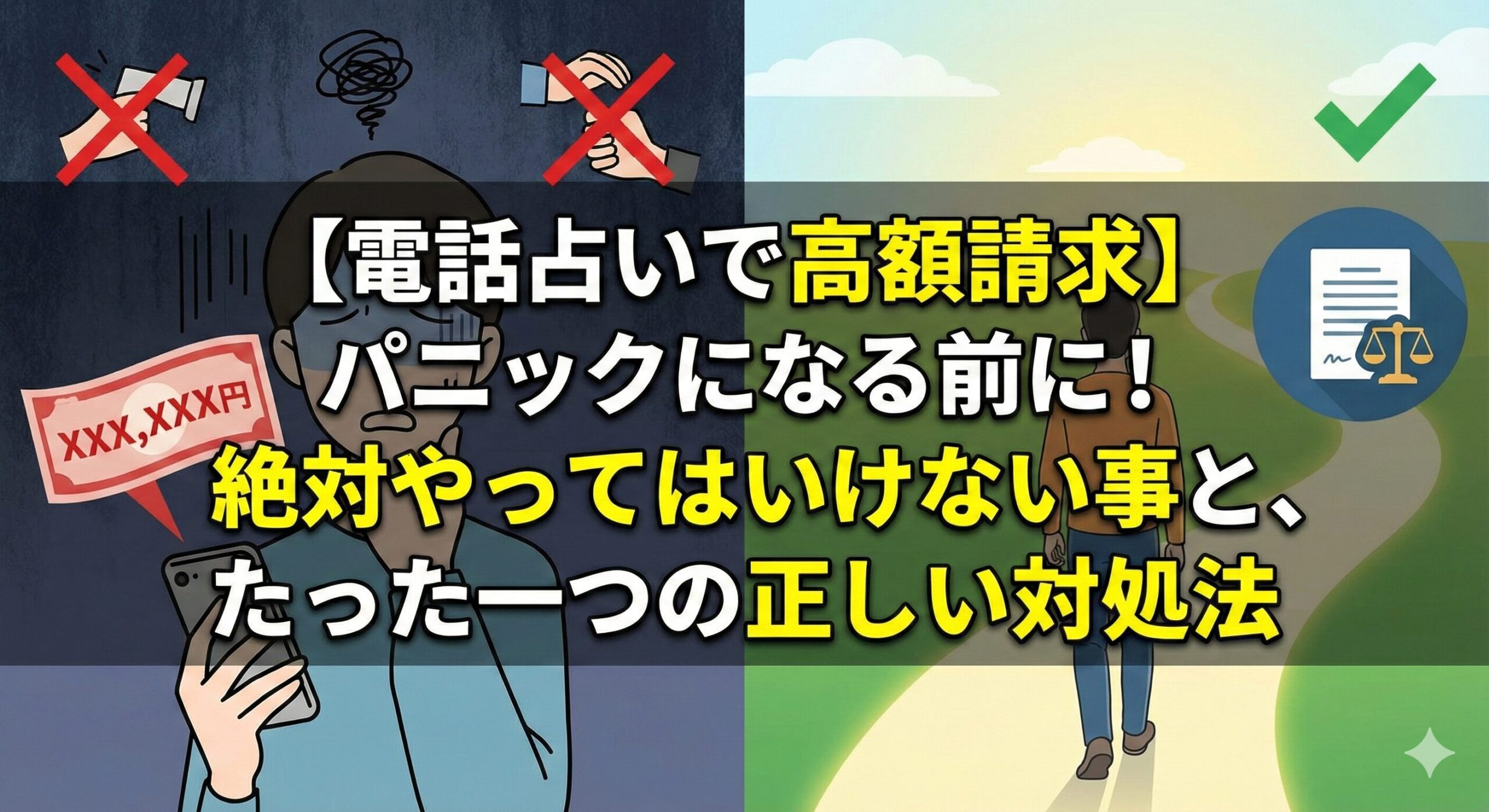 【電話占いで高額請求】パニックになる前に！絶対やってはいけない事と、たった一つの正しい対処法