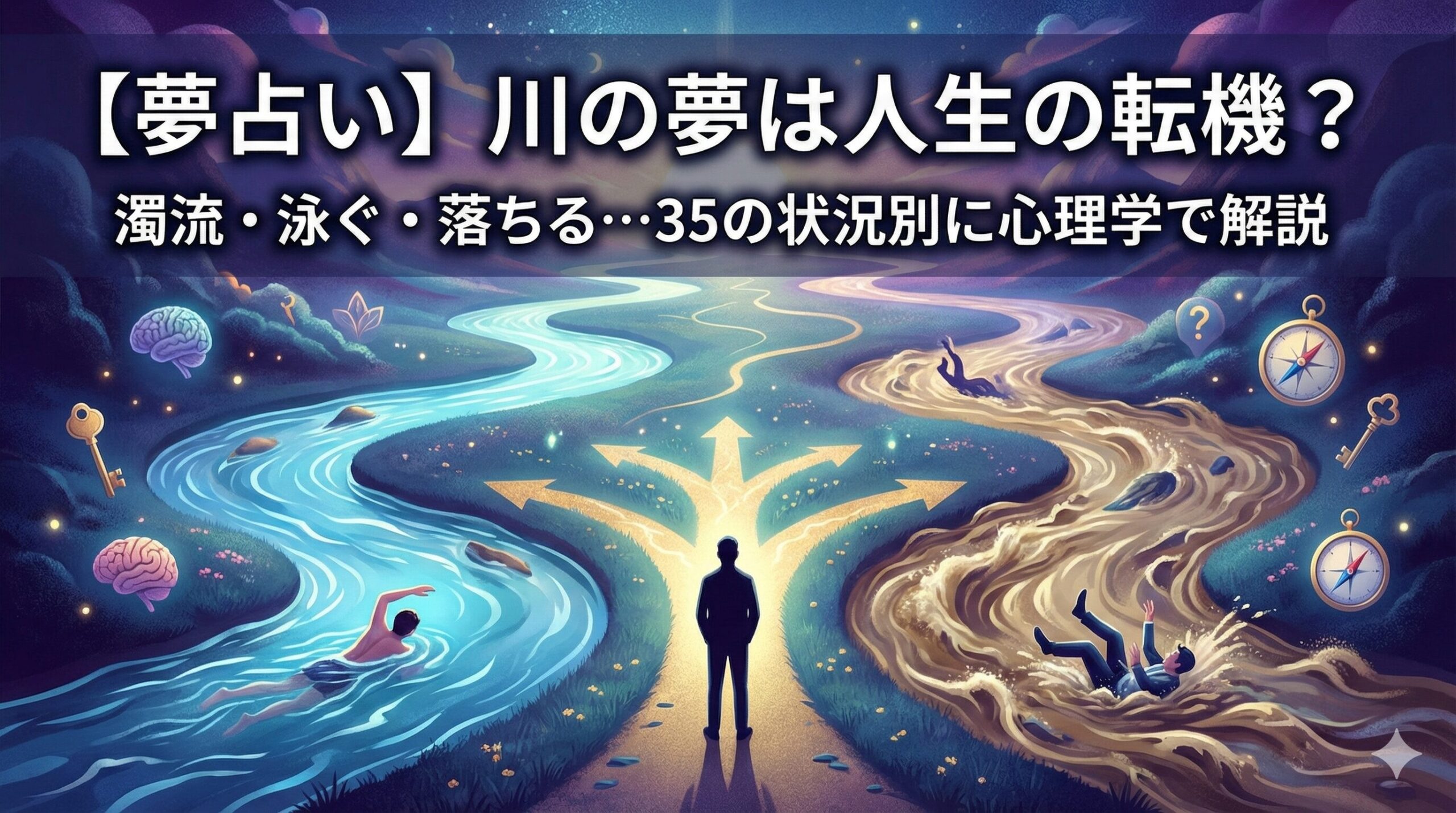 【夢占い】川の夢は人生の転機？濁流・泳ぐ・落ちる…35の状況別に心理学で解説