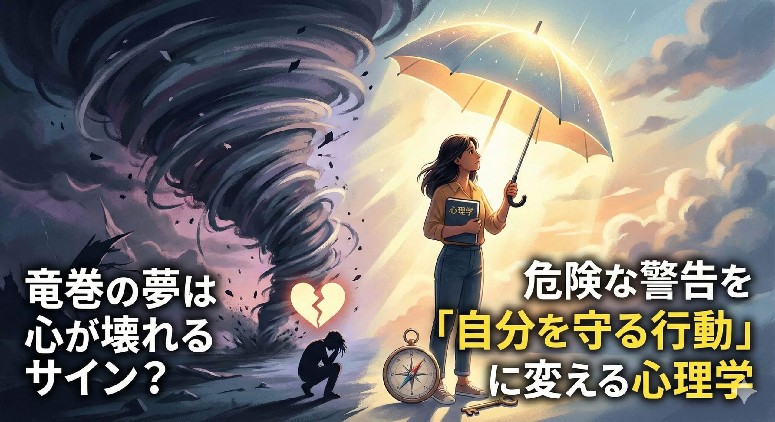 竜巻の夢は心が壊れるサイン？危険な警告を「自分を守る行動」に変える心理学