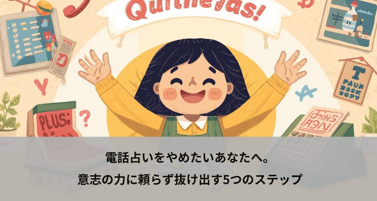 電話占いをやめたいあなたへ。意志の力に頼らず抜け出す5つのステップ