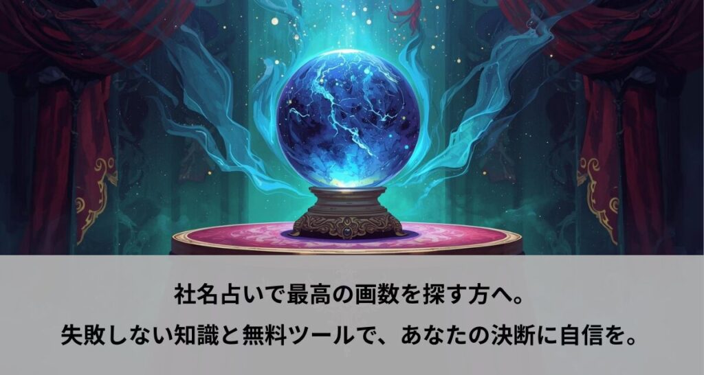 社名占いで最高の画数を探す方へ。失敗しない知識と無料ツールで、あなたの決断に自信を。
