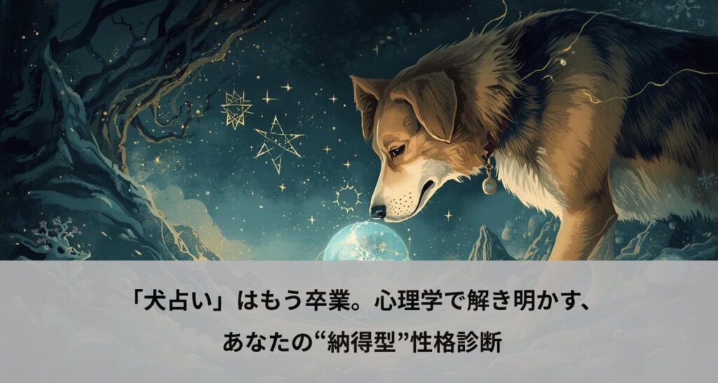 「犬占い」はもう卒業。心理学で解き明かす、あなたの“納得型”性格診断