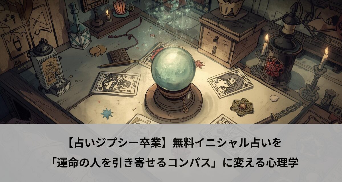 【占いジプシー卒業】無料イニシャル占いを「運命の人を引き寄せるコンパス」に変える心理学