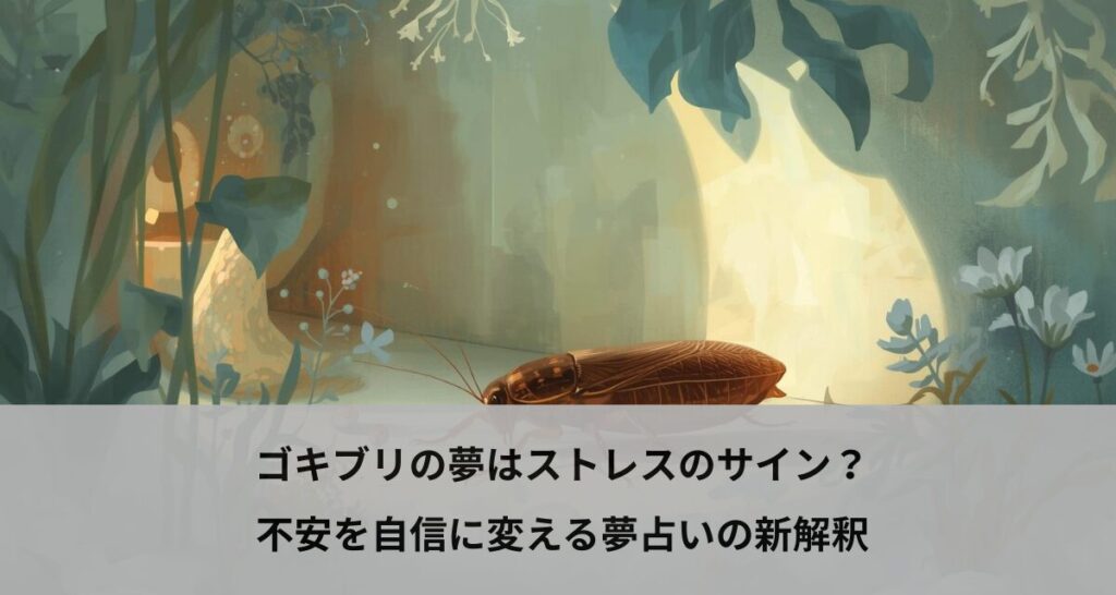 ゴキブリの夢はストレスのサイン？不安を自信に変える夢占いの新解釈