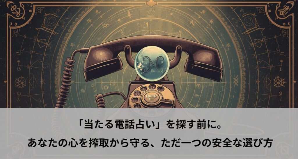 「当たる電話占い」を探す前に。あなたの心を搾取から守る、ただ一つの安全な選び方