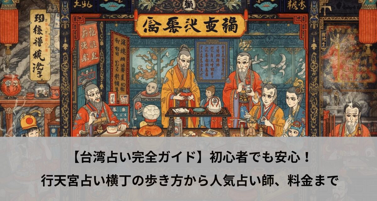 【台湾占い完全ガイド】初心者でも安心！行天宮占い横丁の歩き方から人気占い師、料金まで