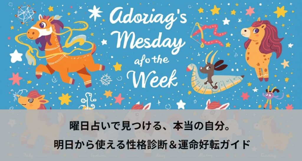 曜日占いで見つける、本当の自分。明日から使える性格診断＆運命好転ガイド