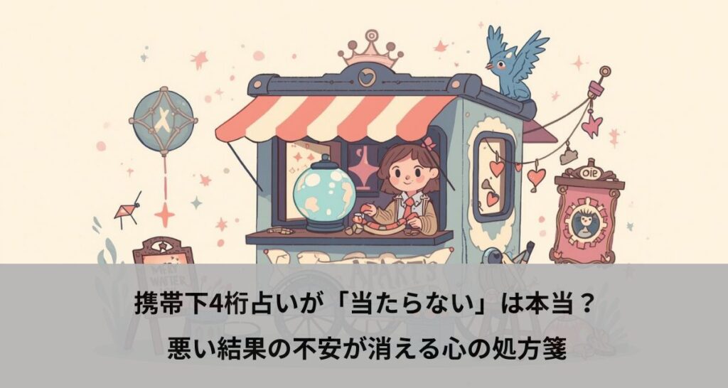 携帯下4桁占いが「当たらない」は本当？悪い結果の不安が消える心の処方箋