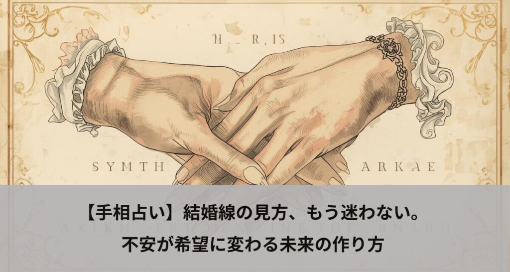 【手相占い】結婚線の見方、もう迷わない。不安が希望に変わる未来の作り方