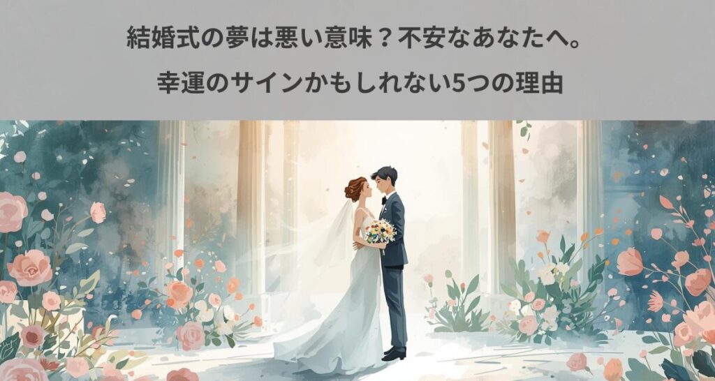 結婚式の夢は悪い意味？不安なあなたへ。幸運のサインかもしれない5つの理由