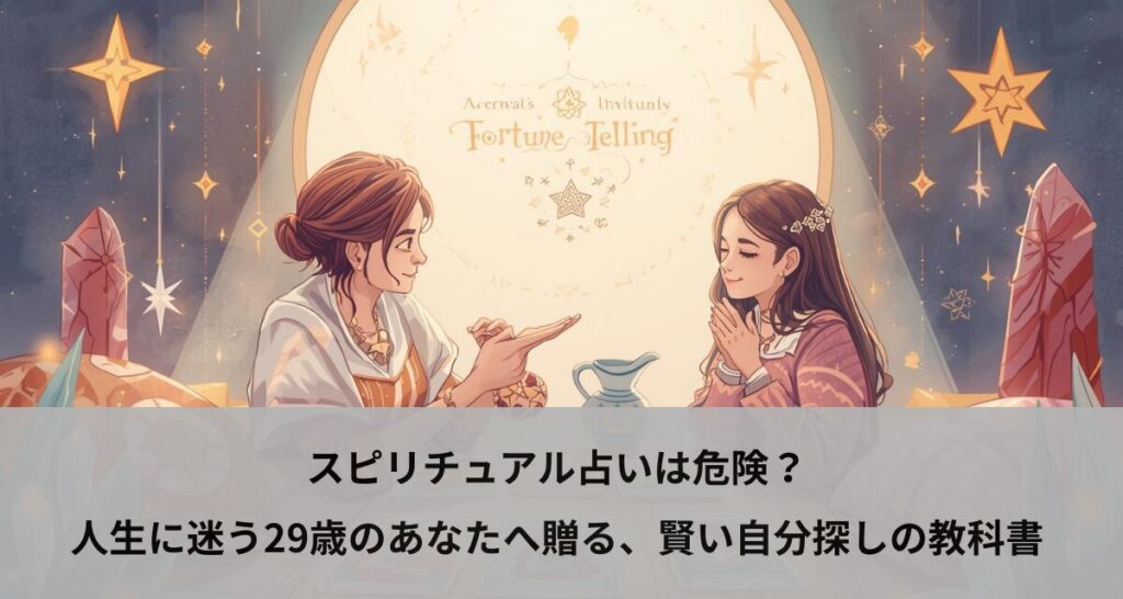 スピリチュアル占いは危険？人生に迷う29歳のあなたへ贈る、賢い自分探しの教科書