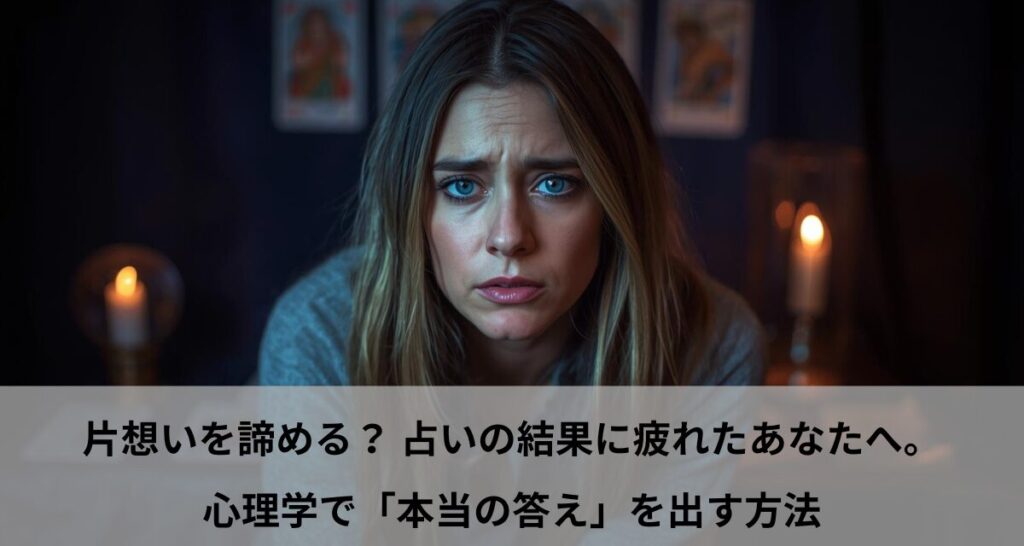片想いを諦める？ 占いの結果に疲れたあなたへ。心理学で「本当の答え」を出す方法