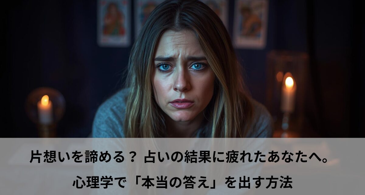 片想いを諦める？ 占いの結果に疲れたあなたへ。心理学で「本当の答え」を出す方法