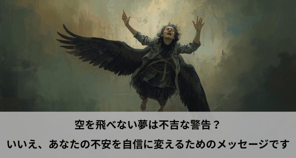 空を飛べない夢は不吉な警告？いいえ、あなたの不安を自信に変えるためのメッセージです