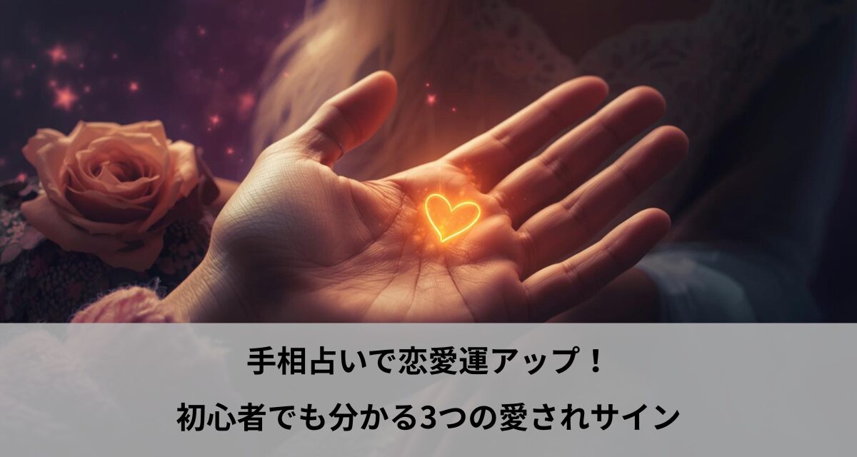 手相占いで恋愛運アップ！初心者でも分かる3つの愛されサイン