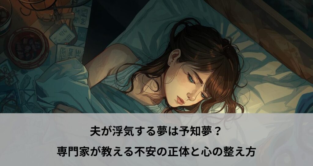 夫が浮気する夢は予知夢？専門家が教える不安の正体と心の整え方