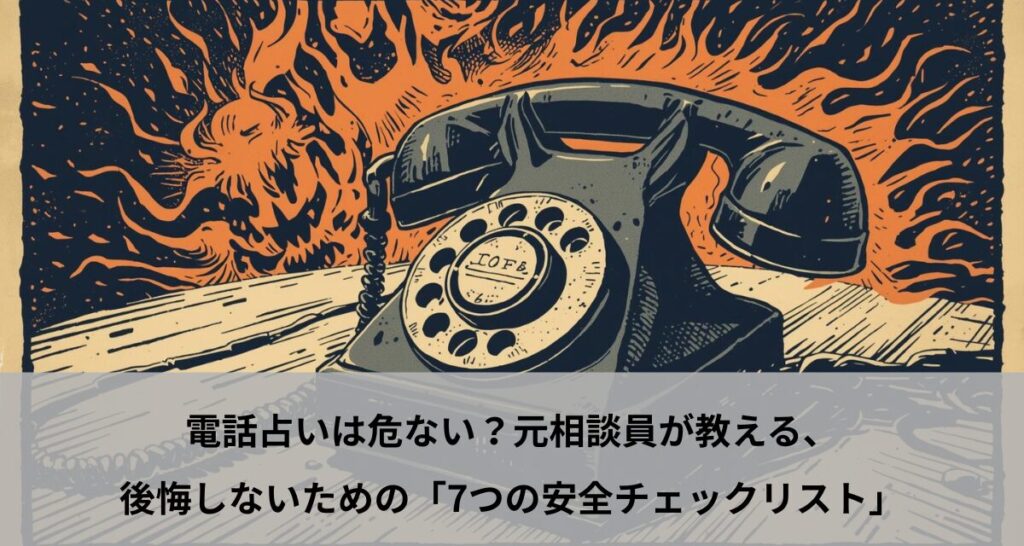 電話占いは危ない？元相談員が教える、後悔しないための「7つの安全チェックリスト」