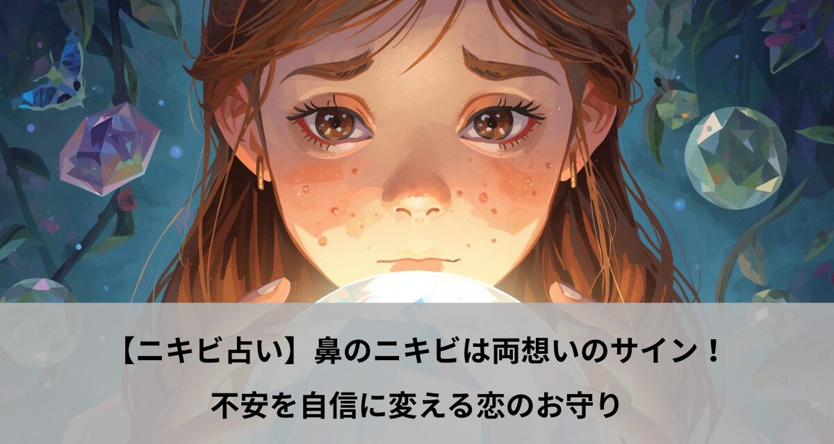 【ニキビ占い】鼻のニキビは両想いのサイン！不安を自信に変える恋のお守り