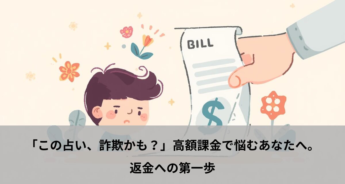 「この占い、詐欺かも？」高額課金で悩むあなたへ。返金への第一歩