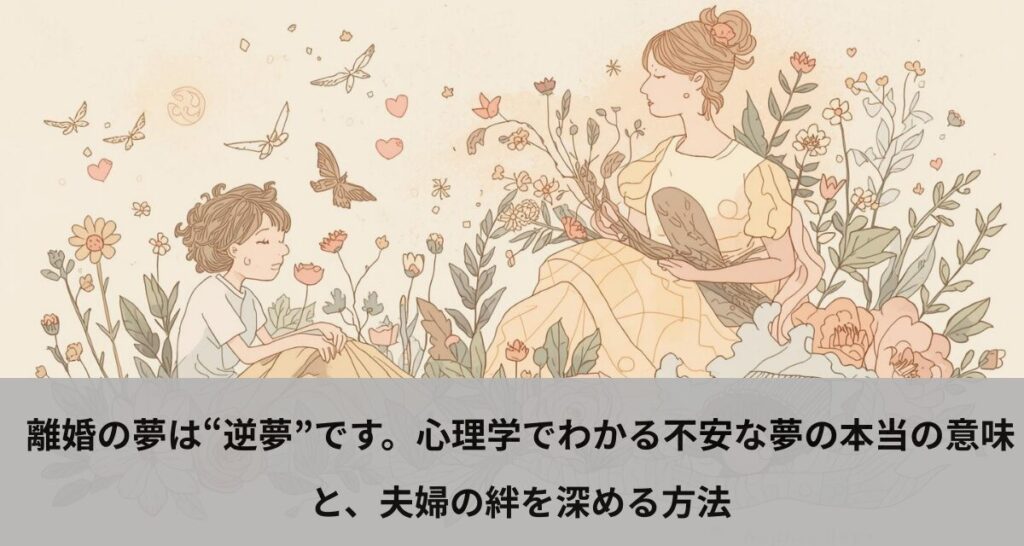 離婚の夢は“逆夢”です。心理学でわかる不安な夢の本当の意味と、夫婦の絆を深める方法