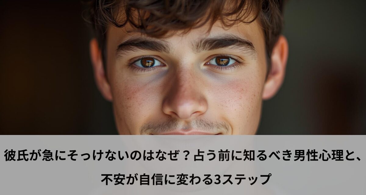 彼氏が急にそっけないのはなぜ？占う前に知るべき男性心理と、不安が自信に変わる3ステップ