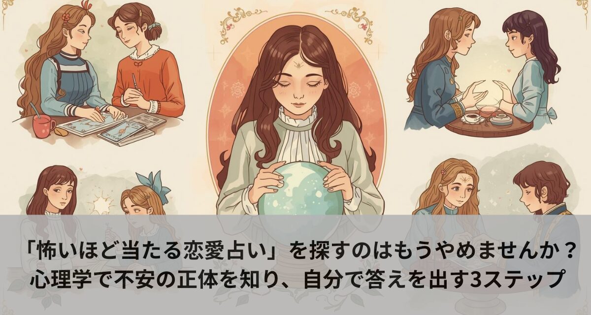 「怖いほど当たる恋愛占い」を探すのはもうやめませんか？心理学で不安の正体を知り、自分で答えを出す3ステップ
