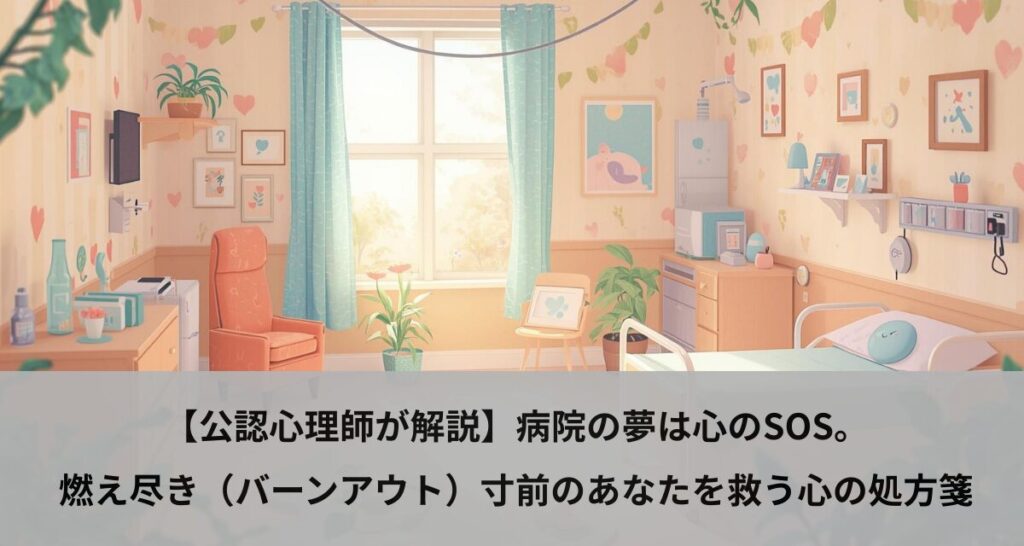 【公認心理師が解説】病院の夢は心のSOS。燃え尽き（バーンアウト）寸前のあなたを救う心の処方箋