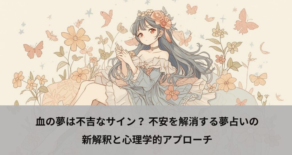 血の夢は不吉なサイン？ 不安を解消する夢占いの新解釈と心理学的アプローチ