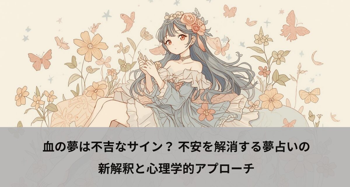 血の夢は不吉なサイン？ 不安を解消する夢占いの新解釈と心理学的アプローチ