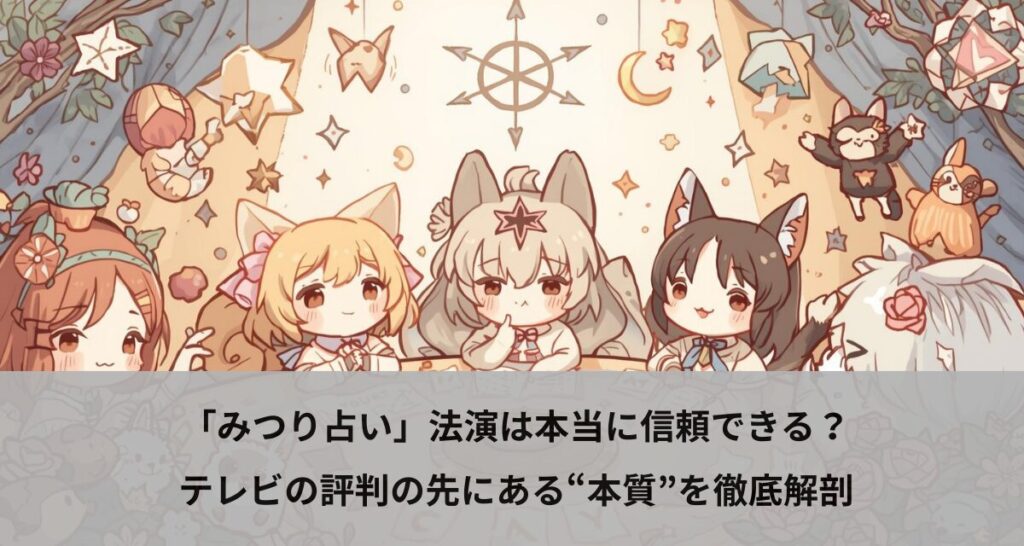 「みつり占い」法演は本当に信頼できる？テレビの評判の先にある“本質”を徹底解剖