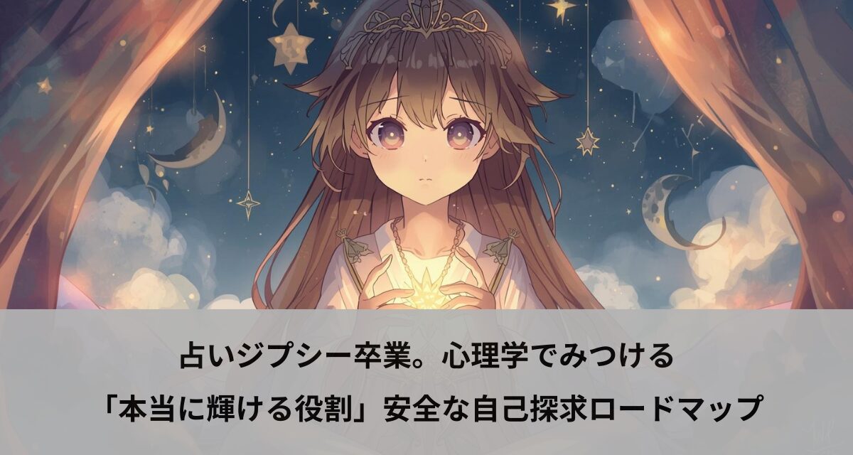 占いジプシー卒業。心理学でみつける「本当に輝ける役割」安全な自己探求ロードマップ